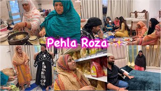 1st Roza with family ✨ Riza ko Doctor ke paas leke Gaye  Ramadan Grocery vlog [upl. by Sikras16]