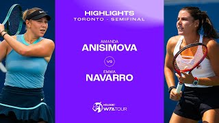 Amanda Anisimova vs Emma Navarro  2024 Toronto Semifinal  WTA Match Highlights [upl. by Hollingsworth]