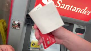 How to make a cheque deposit at Santander ATM [upl. by Rofotsirk]