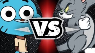 Gumball Watterson VS Tom the Cat  Awesome Cartoon Battles  Swishy Bros [upl. by Glennie]