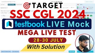 Testbook Live Mock Test  2830 July CGL 2024  Tushar Gupta CGA Accssc testbook ssccgl [upl. by Nelluc]