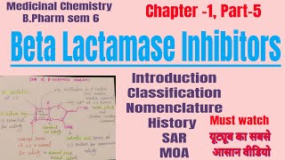 Beta Lactamase Inhibitors ll beta lactam antibiotics ll Medicinal Chemistry ll sem 6 ll pharmacy [upl. by Ordnasil]