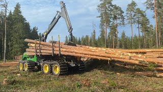 John Deere 1510G Forwarding Power Poles [upl. by Edrea]