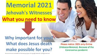 Jehovahs Witnesses Memorial 2021 Memorial Jehovahs Witnesses 2021 Why important for you [upl. by Joette]