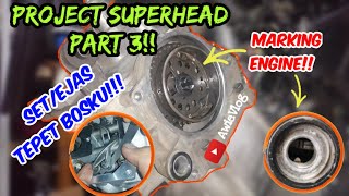 Cara EjasSet Tepet amp Set Marking Engine Yamaha LC135  SuperHead SWipoh 1922 [upl. by Papert]