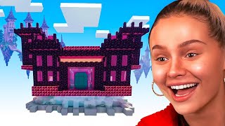 Building An Insane Floating Castle On Minecraft SMP [upl. by Eveiveneg]