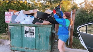 This Apartment Dumpster was Full of Shoes amp School Supplies [upl. by Enelra]