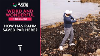 Jon Rahms Seaweed Par Save  2024 Alfred Dunhill Links Championship [upl. by Ruiz249]