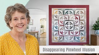 How to Make a Disappearing Pinwheel Illusion Quilt  Free Quilting Tutorial [upl. by Llenwahs]