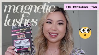 Ardell Magnetic MEGAGHOLD Liner amp Lash FIRST IMPRESSION TRY ON REVIEW [upl. by Alexine420]