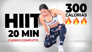 20 MIN CARDIO TABATA HIIT CUERPO COMPLETO en CASA  Rutina Sin Equipo [upl. by Zinnes412]