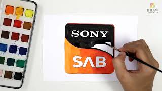 How to draw Sony SAB channel Logo  We draw all Colorful logos  Enjoy the art [upl. by Ekram136]