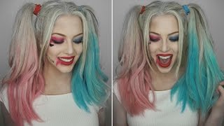 Harley Quinn Halloween Makeup Tutorial  Chloé Boucher [upl. by Ahsilla949]