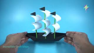 How to Make Pirate Ship  DIY Pirate Ship With Paper [upl. by Demmer330]