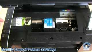 How to Change Ink Cartridges with a Epson Stylus SX115 [upl. by Lanford]