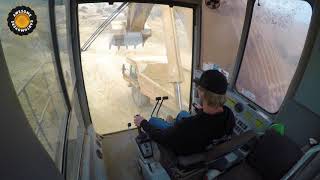 Cat 5130B Excavator In Cab View [upl. by Aihset412]