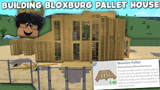 BUILDING A BLOXBURG HOUSE WITH THE NEW TRASH UPDATE PALLETS [upl. by Enelram]