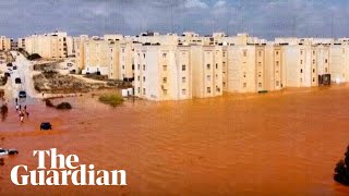 Libya entire neighbourhoods disappeared after deadly flooding say officials [upl. by Soulier]