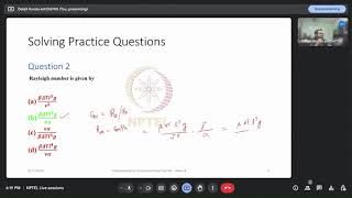 NPTEL LIVE SESSIONS  Fundamentals of Convective Heat Transfer  Week 8 [upl. by Buckels]