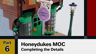 LEGO Honeydukes Sweet Shop Modular MOC  Part 6 Completing the Details [upl. by Madda]