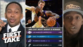 FIRST TAKE Lou Williams breaks NBA Cup West Group B winner Lakers improve to 20 after win vs Jazz [upl. by Leslee]