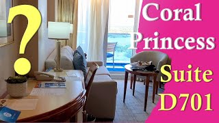 Coral Princess  Suite D701 Tour  What is a Suite like Watch this🚢✨ [upl. by Htebirol]