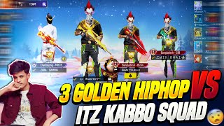 Grandmaster Top 1 লবিতে Three Golden Hiphop VS Itz kabbo স্কোয়াড তুমুল লড়াই👿 [upl. by Callista456]