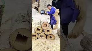 Wood square core extraction process Good tools and machinery can increase work efficiency [upl. by Sallyann]