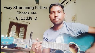 Kadalalle veche kanule cover Song Telugu Guitar Chords amp strumming pattern easy [upl. by Koziel]