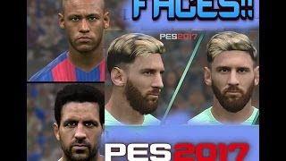 PES 2017  PC  LAS MEJORES FACES PARA MESSI NEYMAR FÁBREGAS [upl. by Netnilc443]