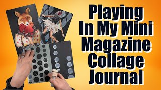 Making Backgrounds and Magazine Collage Pages In My Black Art Journal [upl. by Bogey]