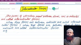 Intermolecular forces Dipole dipole forces Hydrogen bondingLiquids Lecture 2  urduhindi [upl. by Africa87]