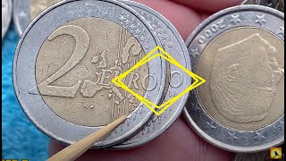 2 euro coins ERROR defect euros YOU DIDNT SEE THIS NUMISMATICS [upl. by Pippy]