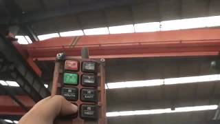 Wireless remote controlled single girder overhead crane operation and working [upl. by Edwyna]