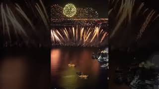 Fireworks At the Qatar boat show Held at the old Doha port [upl. by Enyalahs]