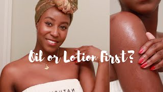 Do you use Body Oil Before or After Body Lotion  Lakisha Adams [upl. by Harilda362]