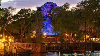 Tianas Bayou Adventure  May 2024 Construction Progression 4K60  Magic Kingdom WDW [upl. by Odranoel]