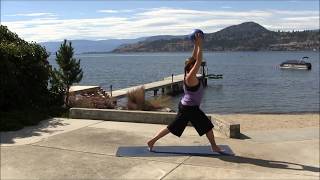 30 minutes Yogalaties Yogalates Pilates with a small ball Yoga with ball [upl. by Neraj993]