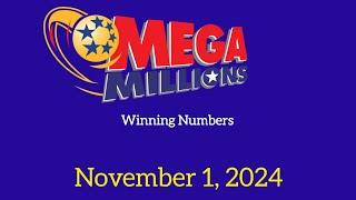 Today Mega Millions Results November 1 2024 [upl. by Adnohral]