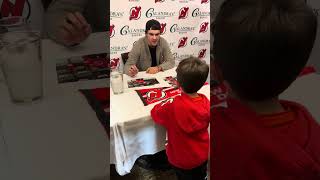 NJ Devils Nico Hischier Answers a Young Fans Question About His Jersey Number njdevils short [upl. by Ackler]