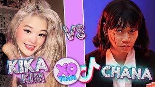 KIKA KIM VS CHANA  XO TEAM TIKTOK xoteam tiktok kikakim [upl. by Enilekaj]