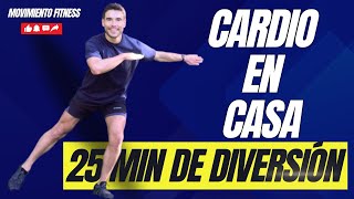 CARDIO en CASA 25 MIN de Diversión Pierde PESO  Quema Grasa  HIIT [upl. by Inava]