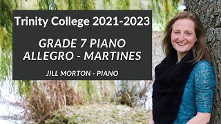 Allegro  Marianne Martines Grade 7 Trinity College Piano 20212023 Jill Morton  Piano [upl. by Abla]