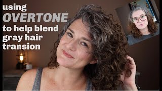 Using Overtone to help blend my gray hair transition grayhairtransition [upl. by Naujej361]