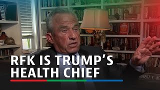 Trump names RFK Jr to health cabinet post  ABSCBN News [upl. by Leonard]