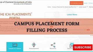 ICAI Campus form filling Process Feb  Mar 2022 Tips for better shortlisting [upl. by Lillian]