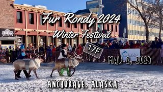 Fur Rondy 2024 Winter Festival March 2 2024 Downtown Anchorage Alaska [upl. by Riay]