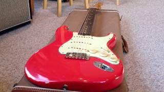 1963 Dakota Red 1962 Fiesta Red Original Fender Strat Review wwweddievegascom [upl. by Yrek]