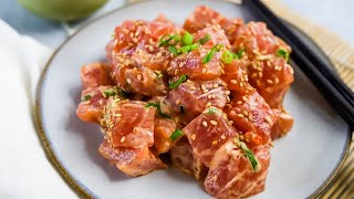 The only SPICY AHI RECIPE youll ever need  Spicy tuna [upl. by Rehposirhc]