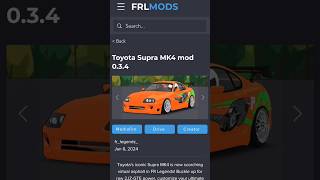 How to find Supra mk4 mod in FR legends supra frlegends viral [upl. by Pang]